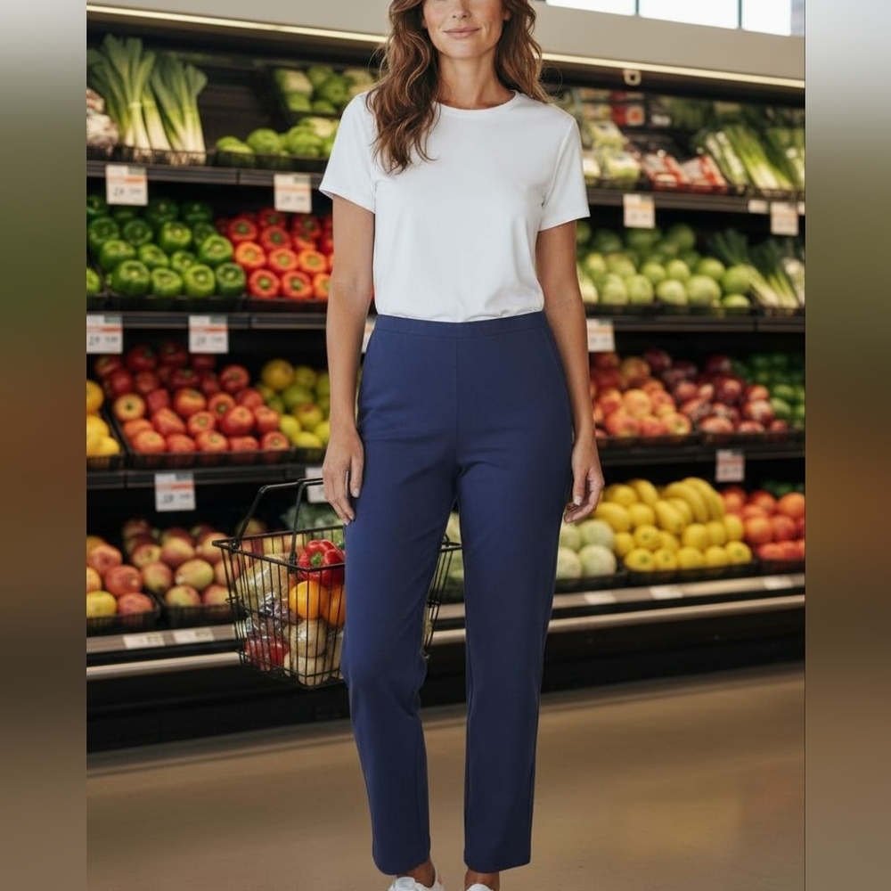 Chico's - NWT, Fabulously Slimming Capri Leggings, Navy Blue, Size 0